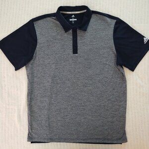 Adidas Ultimate 365 Striped Golf Polo Men's Shirt (2021) - NAVY/GRAY - XL (VGC)